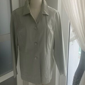 Designer Lt Mint Cotton with Satin Finish Jacket sz12